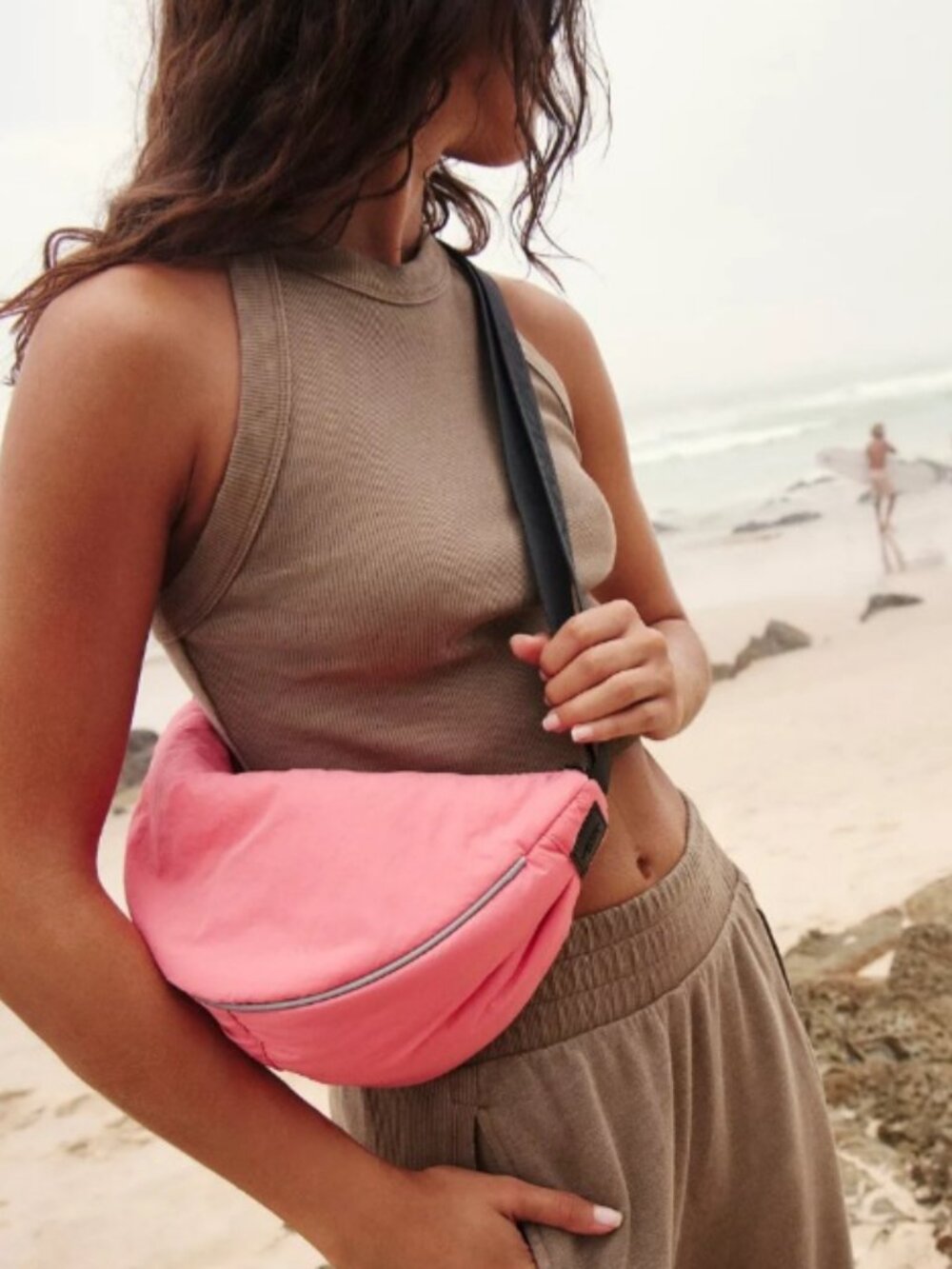Free People Movement Women's Bulls Eye Sling Bag in Coral NWT